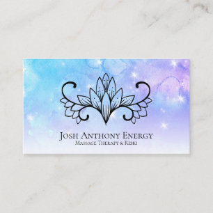 *~* Lotus Aqua Rosa Pastel Nebula Galaxy Universe Visitkort