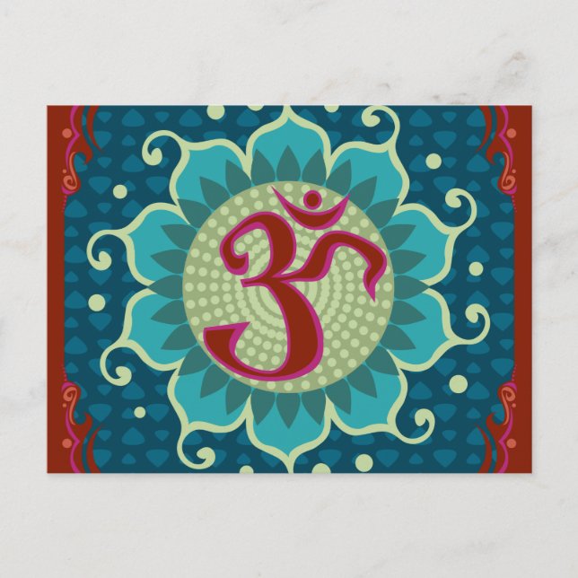 Lotus Aum - OM - vykort (Framsida)