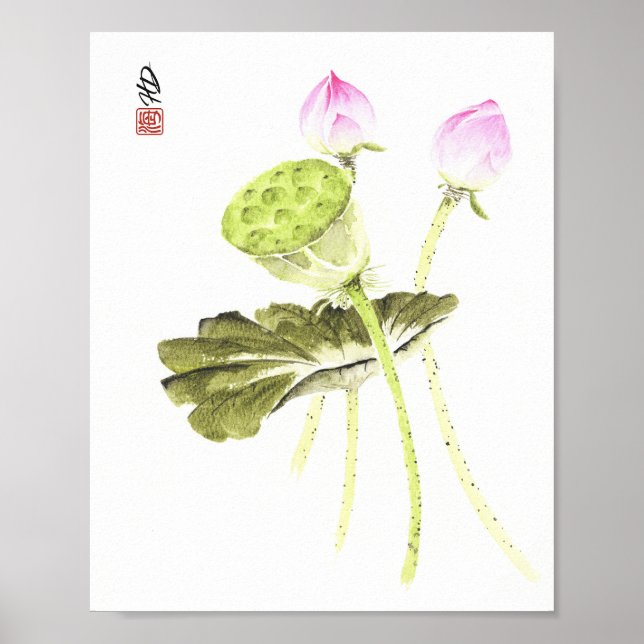 Lotus av tyst gryning poster (Framsidan)