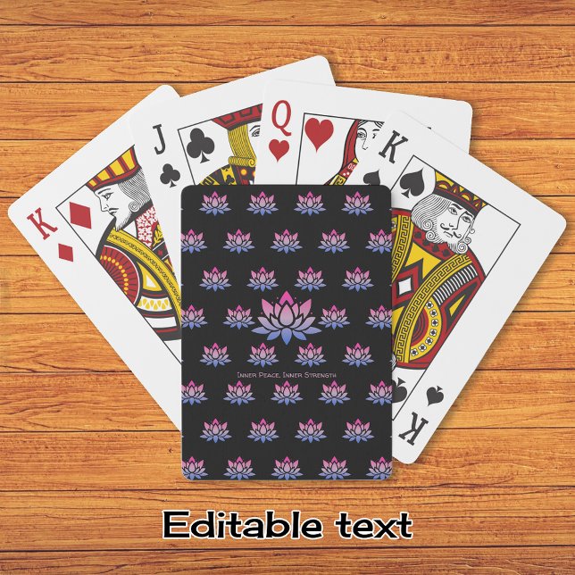 Lotus Blå rosa-anpassningsbar Casinokort (Skapare uppladdad)