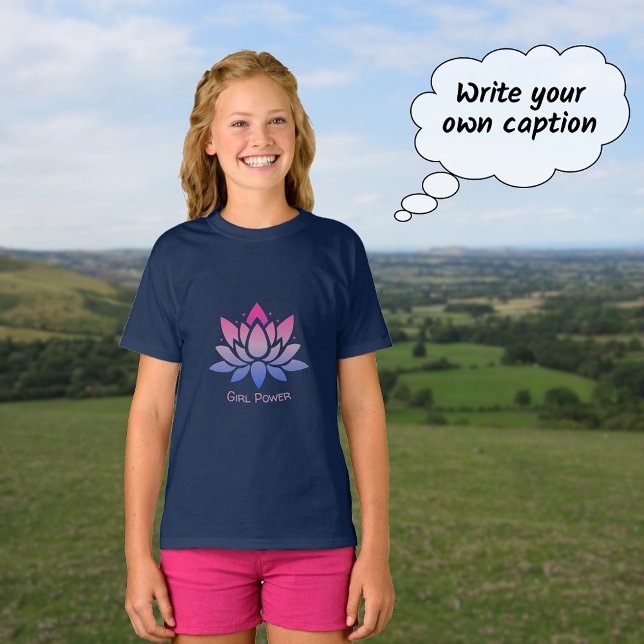 Lotus Blå rosa-anpassningsbar T Shirt (Skapare uppladdad)