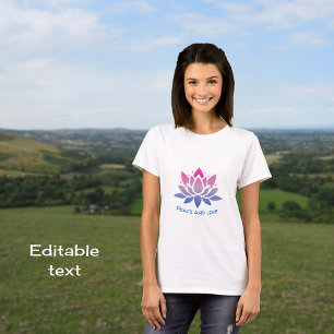 Lotus Blå rosa-anpassningsbar T Shirt