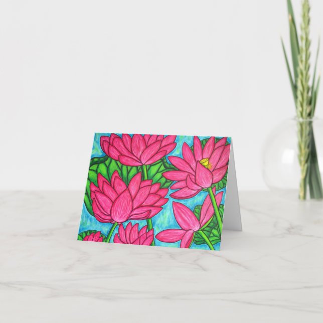 Lotus Bliss Note Card Kort (Framsida)