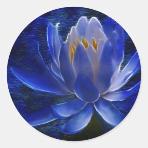Lotus blomma och dess innebörd runt klistermärke