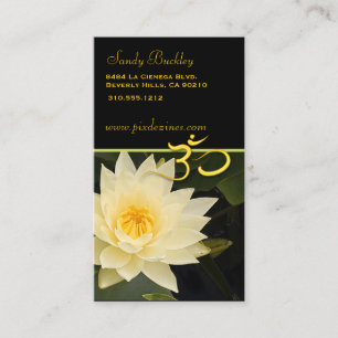 Lotus blomma, Om yoga, friskare Visitkort