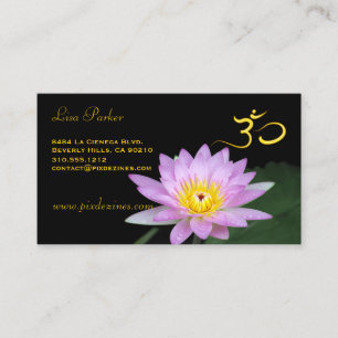 Lotus blomma, Om yoga, friskare Visitkort