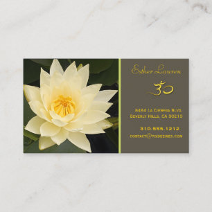 Lotus blomma, Om yoga, friskare Visitkort