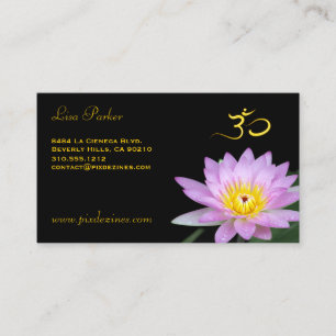 Lotus blomma, Om yoga, friskare Visitkort
