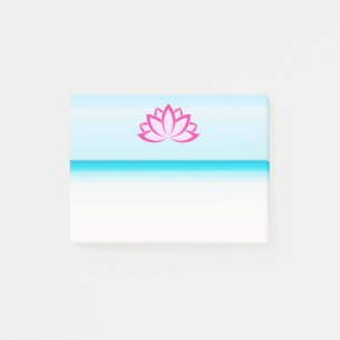 Lotus-blomman med ursprunglig Rosa-buddistisk symb Post-it Block
