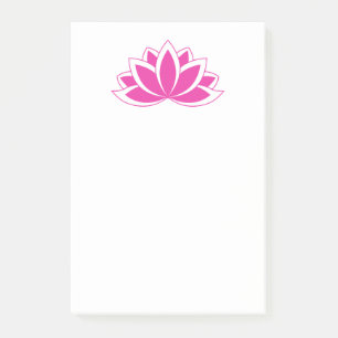 Lotus-blomman med ursprunglig Rosa-buddistisk symb Post-it Block