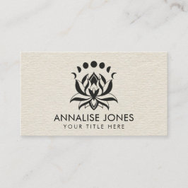 Lotus-blomman och måne-faser visitkort