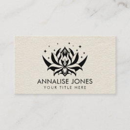 Lotus-blomman och måne på Canvas Visitkort