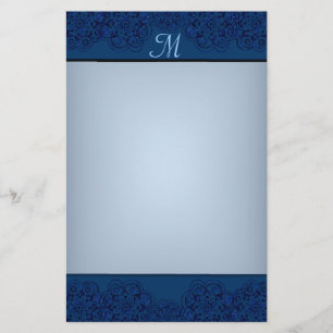 Lotus Blommar (Henna) (Blue) Brevpapper