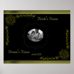 Lotus Blommar (Henna) (Guld) Poster