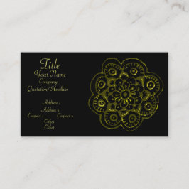 Lotus Blommar (Henna) (Guld) Visitkort