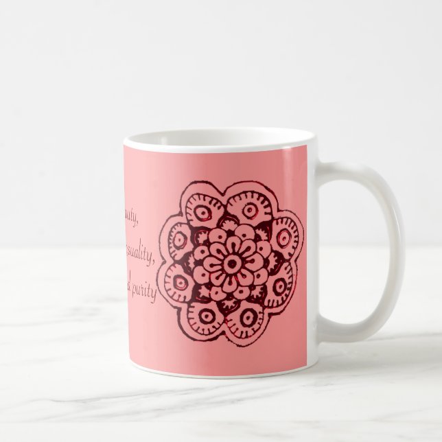 Lotus Blommar (Henna)(Red) Kaffemugg (Höger)