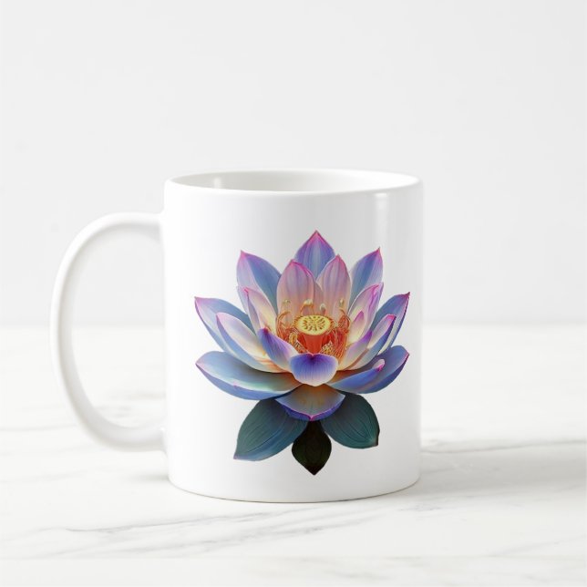 Lotus Blommar Meditation Mugg (Vänster)