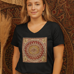 Lotus Blommar Petal från Ancient India Boho T Shirt