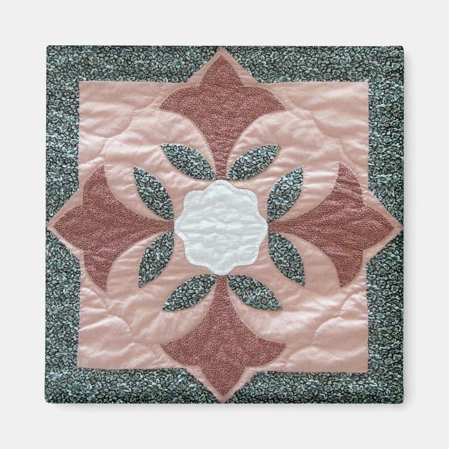 Lotus Blommar Quilt Magnet (Framsidan)
