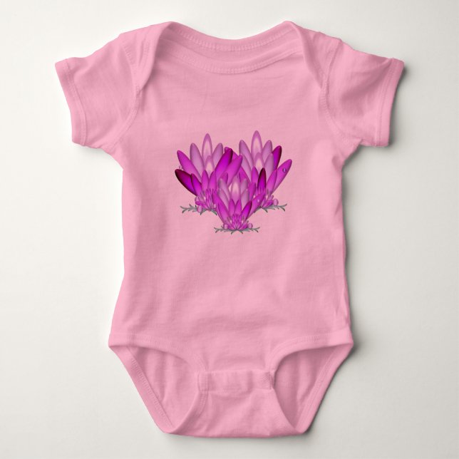 Lotus blommar rosa på havets grönt t-shirt (Framsida)