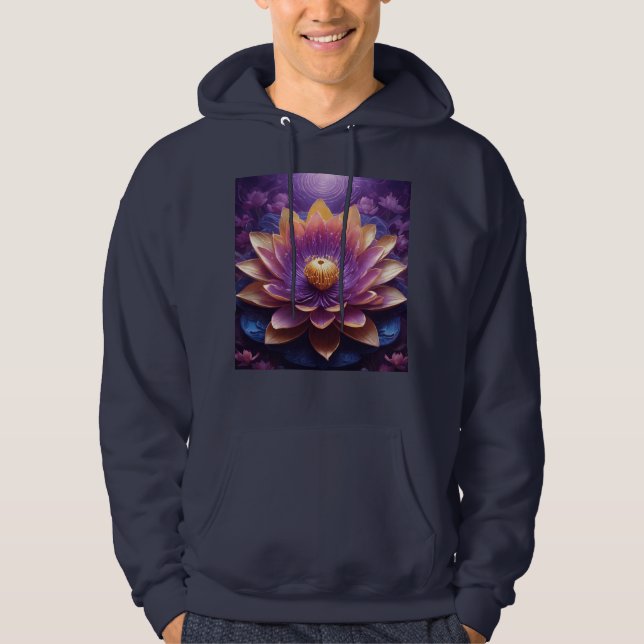 Lotus Blommar Serenity Tee" Hoodie (Framsida)