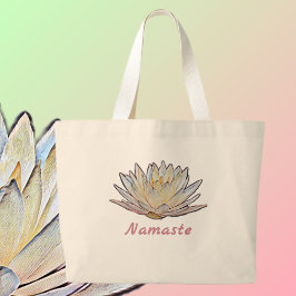 Lotus Blommar Waterlily Flower Pastel-Blommigt Jumbo Tygkasse