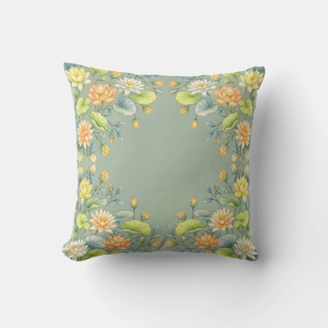 Lotus Blommig Citrus Explosion Kudd Kudde (Framsida)