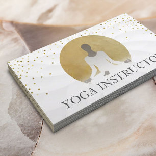 Lotus Blommigt Guld Circle Healing Yoga Therapy Visitkort