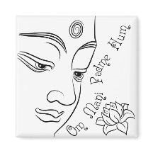 Lotus blommom Mani Padme Hum Black