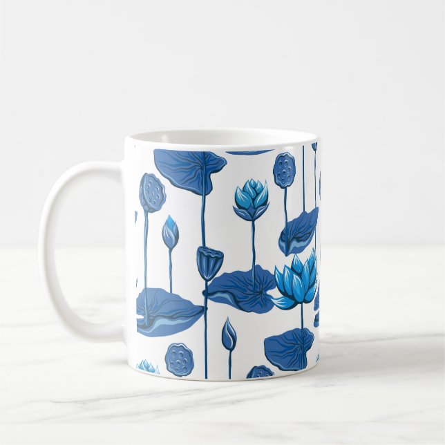 lotus blommor kaffemugg (Vänster)