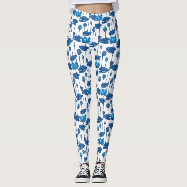 lotus blommor leggings (Framsida)