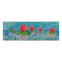 Lotus blommor Teckning Photo Print
