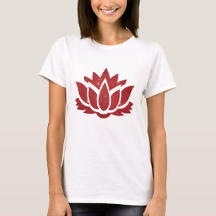 lotus blommröd t shirt