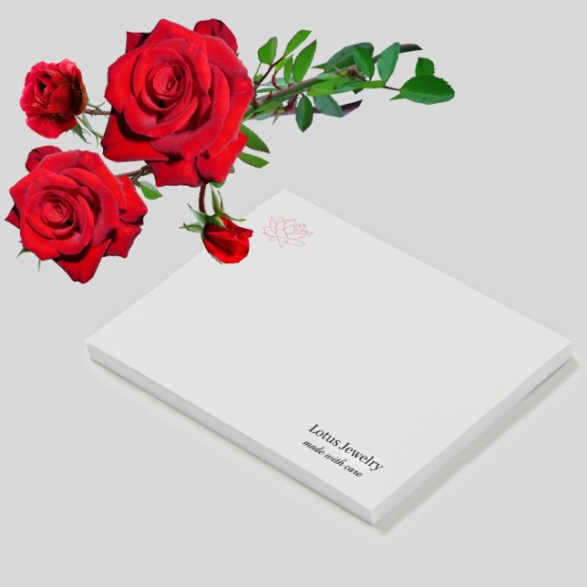 Lotus-blomsmycken-logotyp skapar din egen post-it block (Skapare uppladdad)