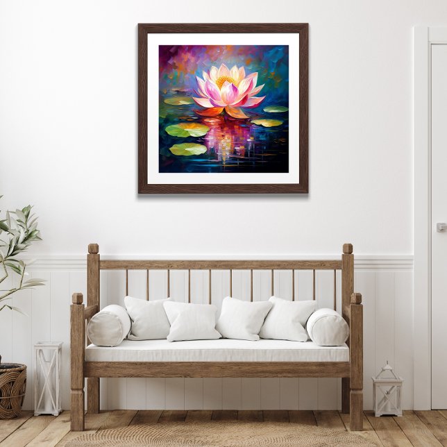 Lotus Bloom: Abstrakt Blommigt Art Poster (Skapare uppladdad)