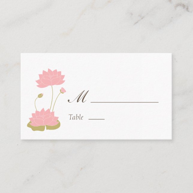 Lotus Bloom Place Card Placeringskort (Framsida)