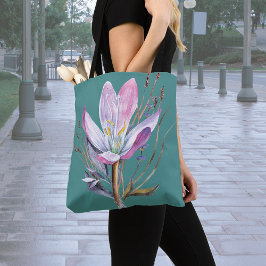 Lotus Bloom Tote Bag Tygkasse