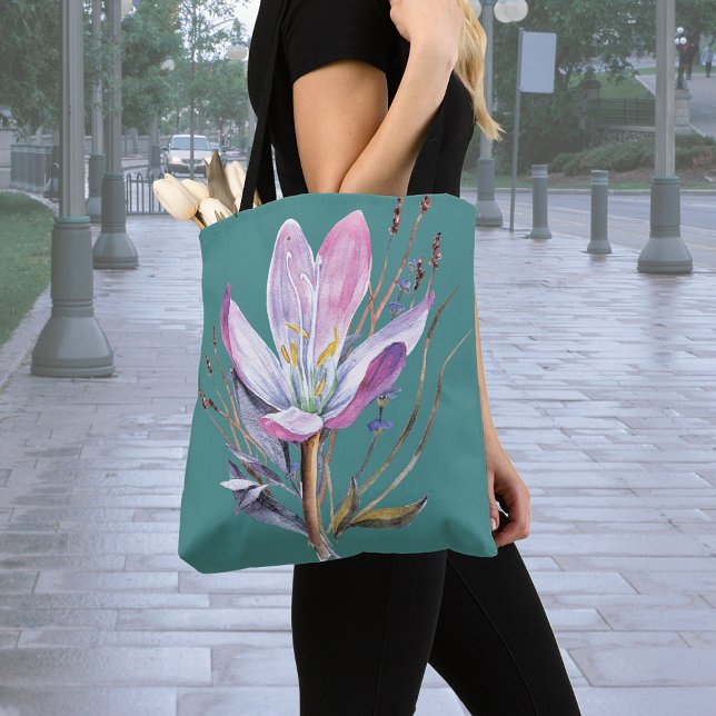 Lotus Bloom Tote Bag Tygkasse (Skapare uppladdad)