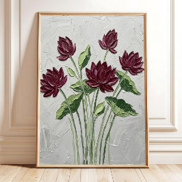 Lotus Botanisk Minimalistisk Väggkonst Canvastryck