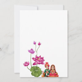 Lotus, bride och groom bild spara datumet