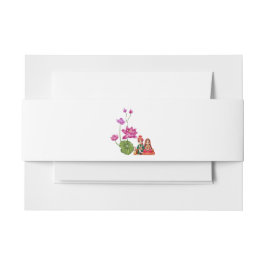 Lotus, brud och brudgum Falsk Band För Inbjudningskort