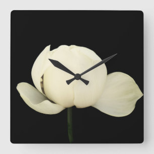 Lotus Bud Fyrkantig Klocka