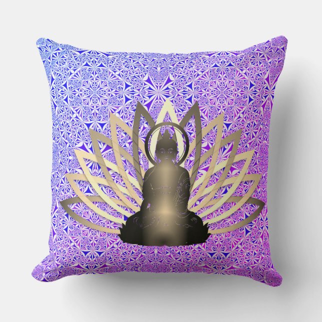 Lotus Buddha dekorativ kudde (Framsida)