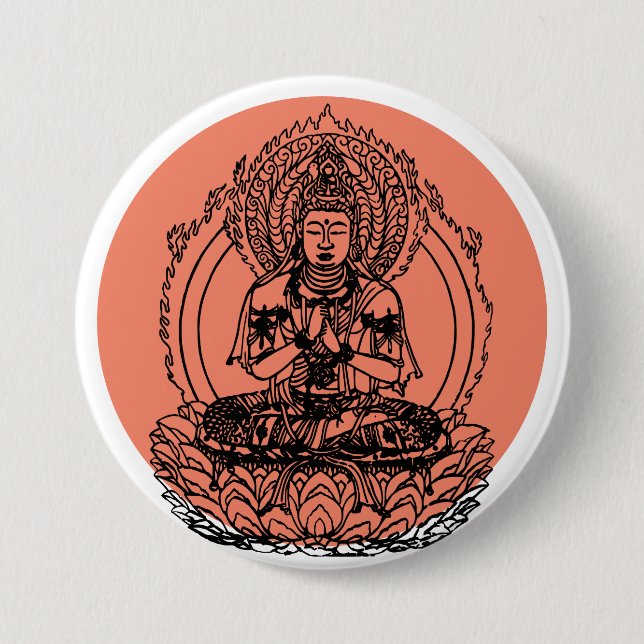 Lotus Buddha Knapp (Framsida)