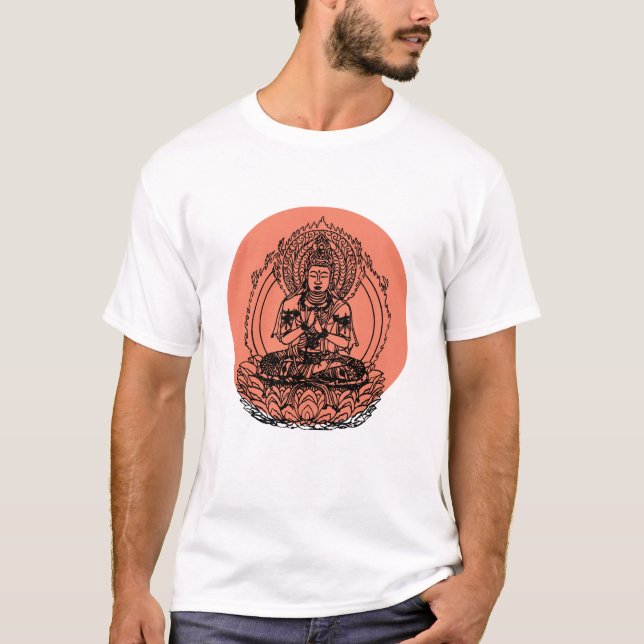 Lotus Buddha T Shirt (Framsida)