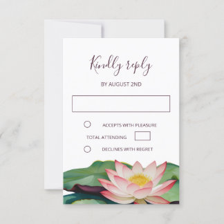 Lotus Buddhist Bröllop OSA Inbjudningar
