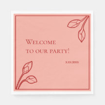 Lotus Buds Personlig Party Pappra Napkins
