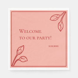 Lotus Buds Personlig Party Pappra Napkins Pappersservett