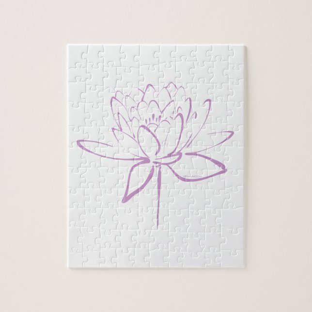 Lotus Calligraphy (Lavender) Pussel (Vertikal)