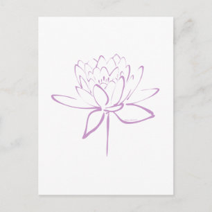 Lotus Calligraphy (Lavender) Vykort